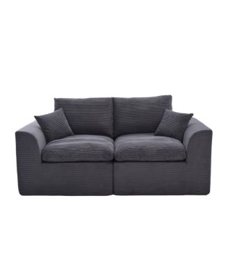 Modular Sectional Sofa Cloud Couch, Comfy Modern 2-Seater with Removable Cushion Covers