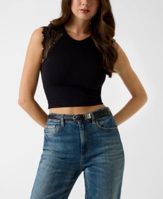 Women's Millie Seamless Lace Sweater Crewneck Top