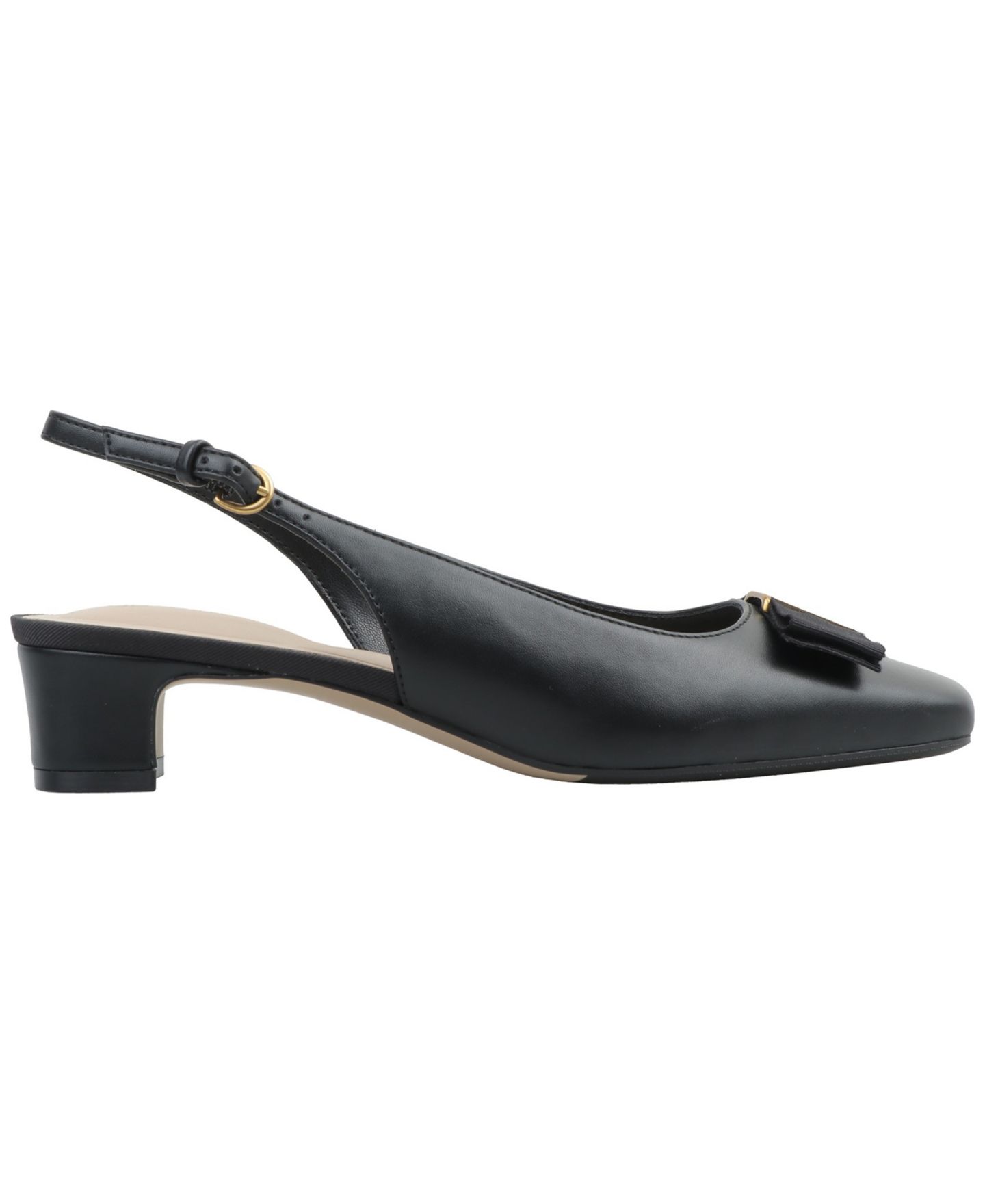Женские туфли Giani Bernini Battah Block Heel Slingback Pumps, цвет: Чёрный — фото 2