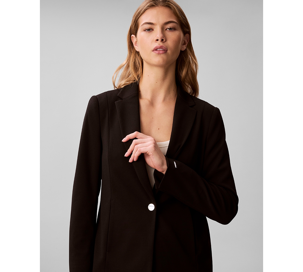 Calvin Klein Women's Notch Lapel Classic Blazer