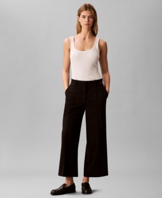 Women's High Rise Cropped Wide Leg Pants
