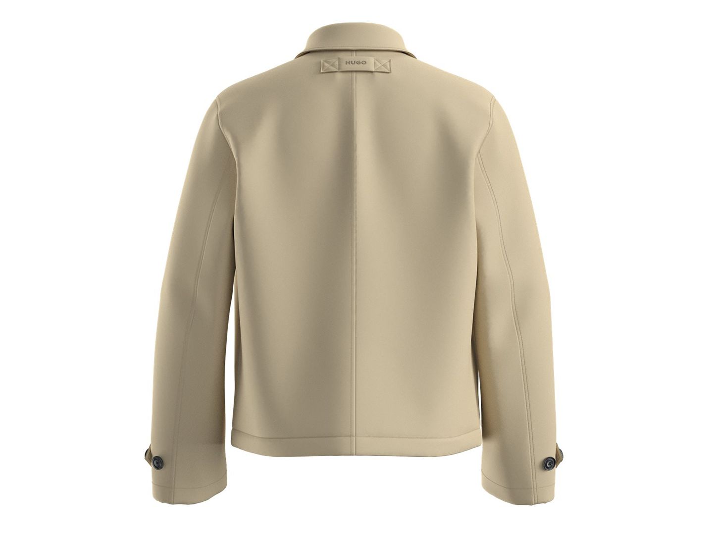 Мужская куртка Hugo Boss Baver Modern Collared, цвет: Бежевый — фото 2