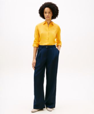 Women's Linen Button-Up Shirt