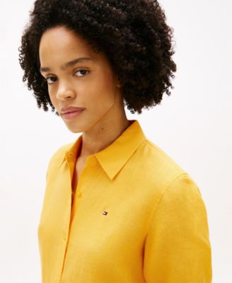 Women's Linen Button-Up Shirt