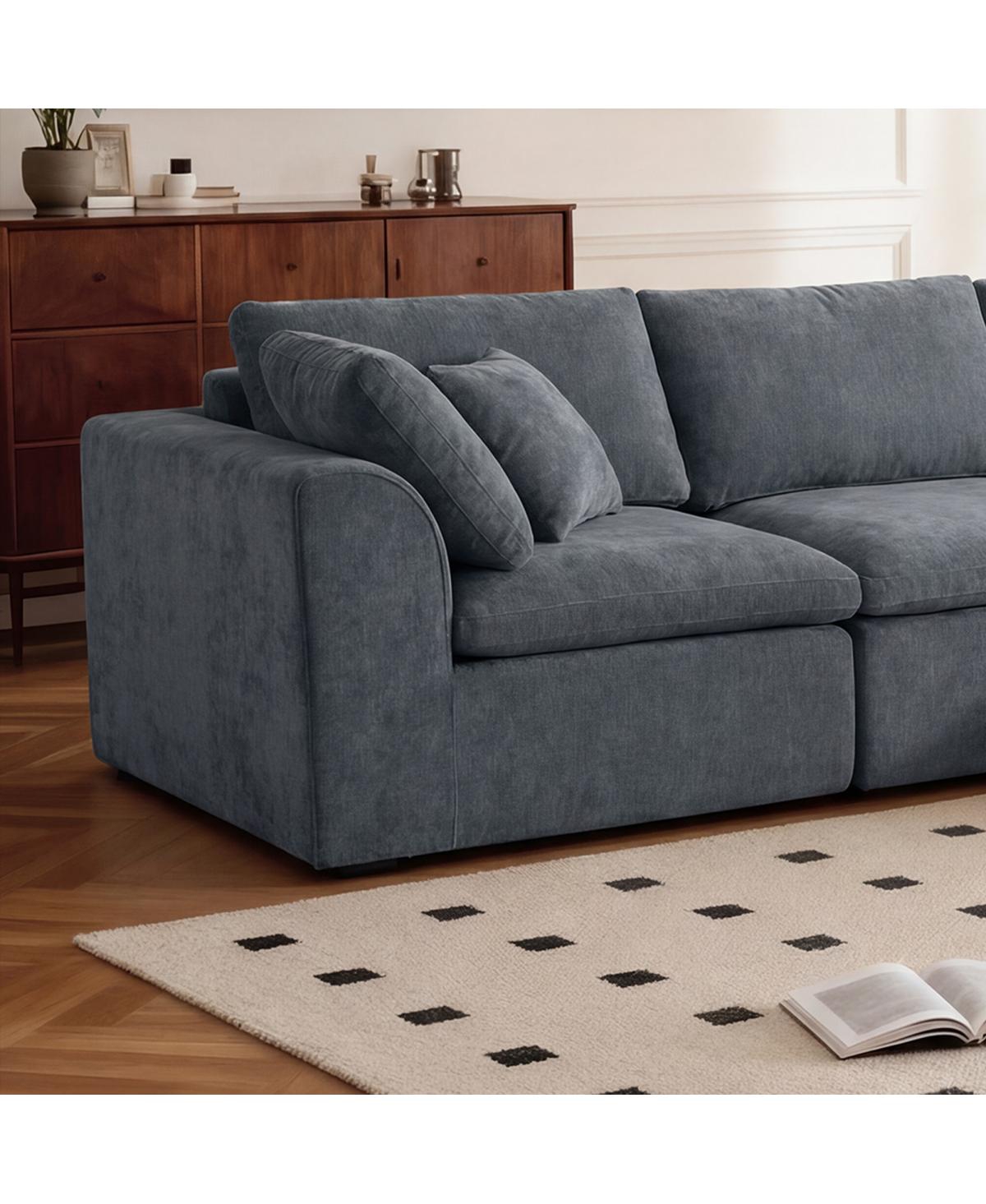 Streamdale Furniture Modern L-Shaped Sectional Sofa with Chaise Lounge, Corduroy Couch