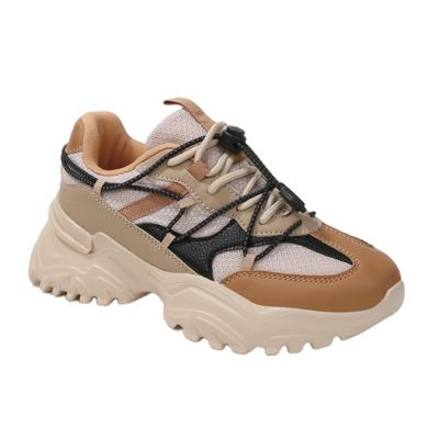 Women's Branch Mixed Material Lace-Up Sneakers