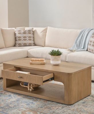 Nordic 52" Wood Rectangular Coffee Table