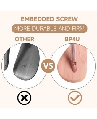 Wooden Suit Hangers with Pants Bar for Women's Clothes, 16-Inch Wide Shoulder Solid Wood Coat Hangers for Jackets, Shirts, Trousers