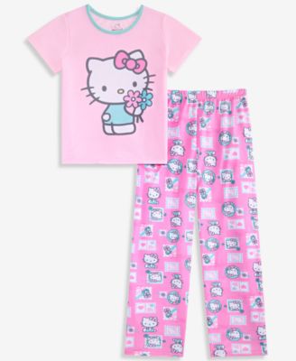 Girls' 4-10 Short-Sleeve Top & Pants Pajamas, 2-Piece Set