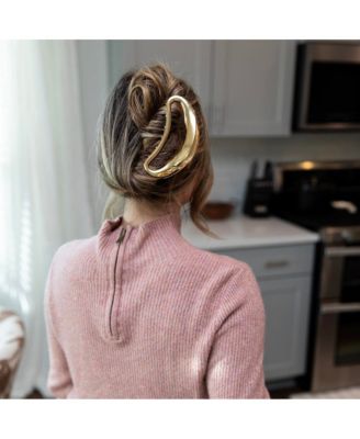 Women's Large Crescent Metal Claw Clip