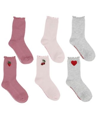 Girls' Half-Crew Lettuce Socks, 3-Pack