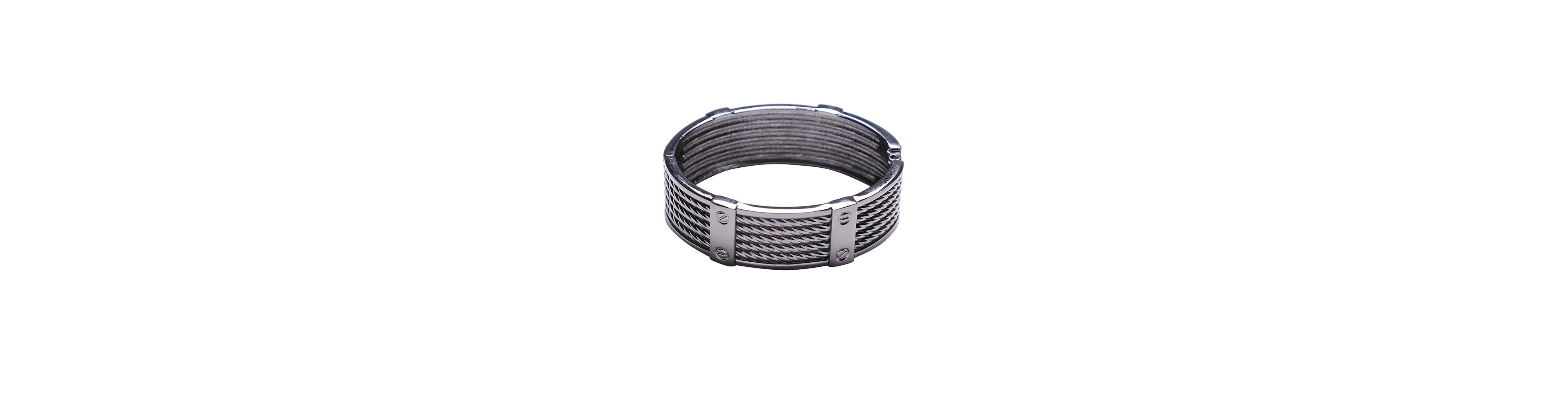 Sohi Silver Screwed Rope Bracelet