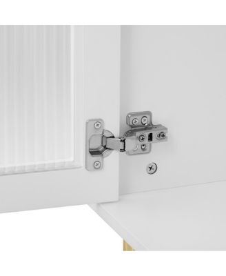 Modern TV Stand with 2 Drawers & 2 Cabinets, Up to 80