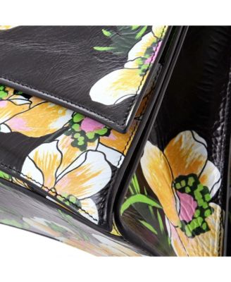 Large Crush Sling Shoulder Bag Printed Leather