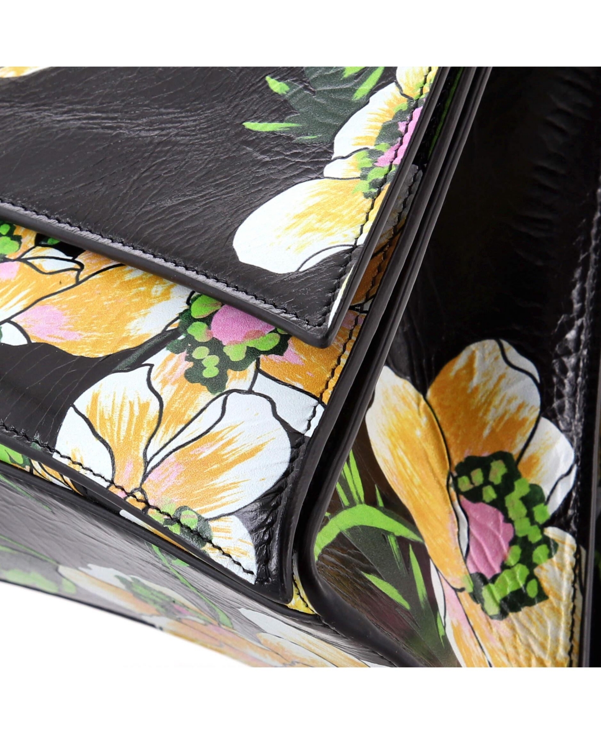 Pre-Owned Balenciaga Large Crush Sling Shoulder Bag Printed Leather