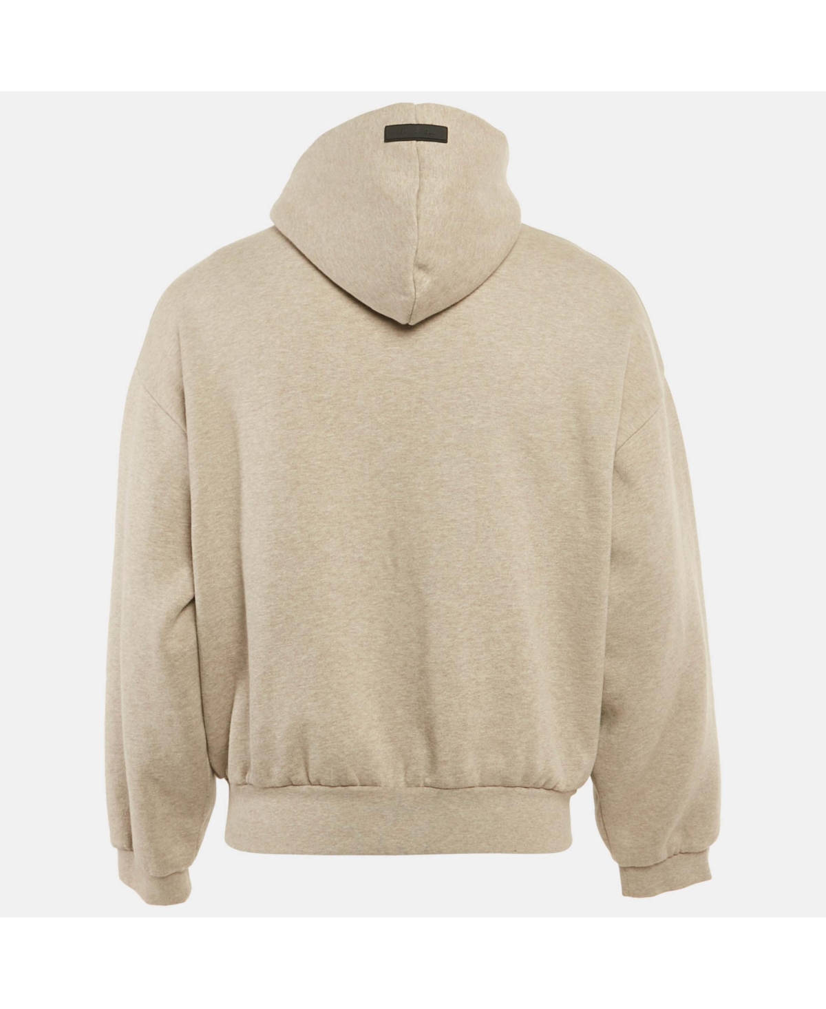 Pre-Owned Fear Of God Men's Beige Logo Print Cotton Hoodie