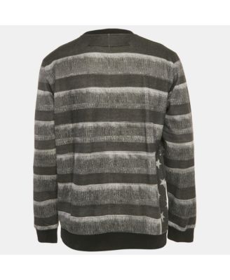 Men's Stars Print Cotton Crewneck Sweatshirt