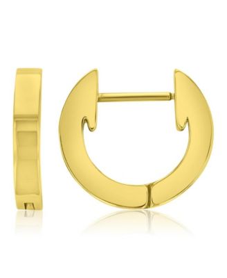 Waterproof Yellow 15mm Huggie Earrings