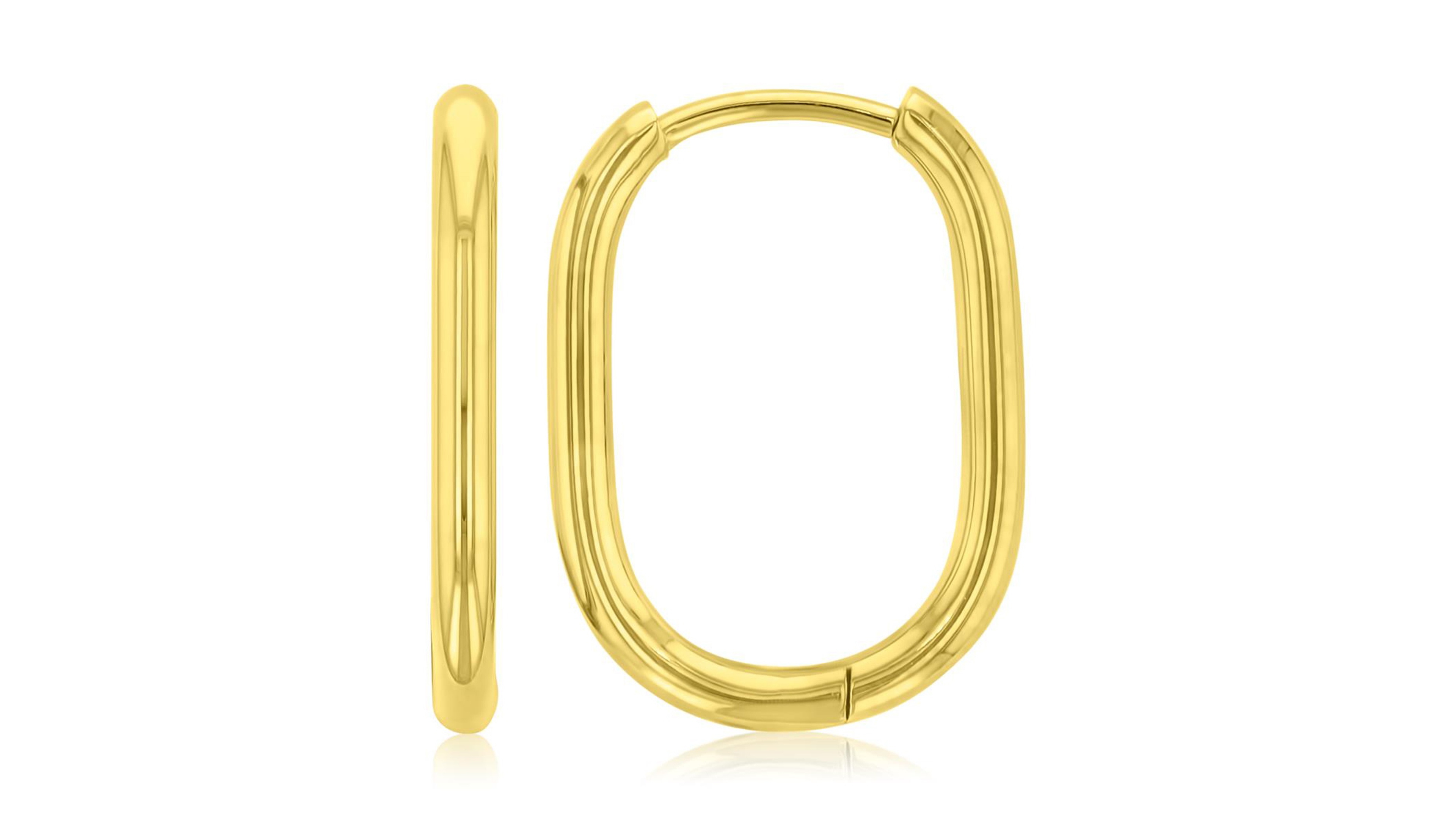 Roxy Waterproof Yellow 20mm Oval Hoop Earrings