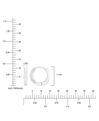 Waterproof Platinum 11mm Huggie Earrings