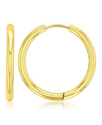 Waterproof Yellow 24mm Hoop Earrings