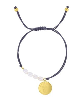 Waterproof Yellow Heart Pineapple RD Charm Pearl Adjustable Bracelet