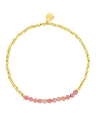 Waterproof Yellow Pink Rhodonite Stretch Bracelet