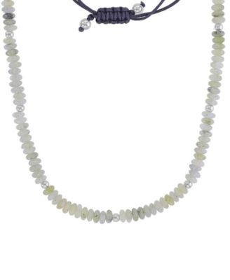 Waterproof Yellow Beads Onyx Adjustable Necklace