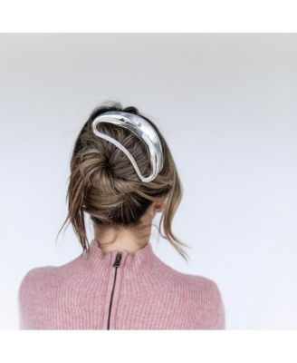 Women's Large Crescent Metal Claw Clip