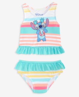 Stitch Toddler Girls' 2T-4T Striped 2-Piece Tankini Swimsuit