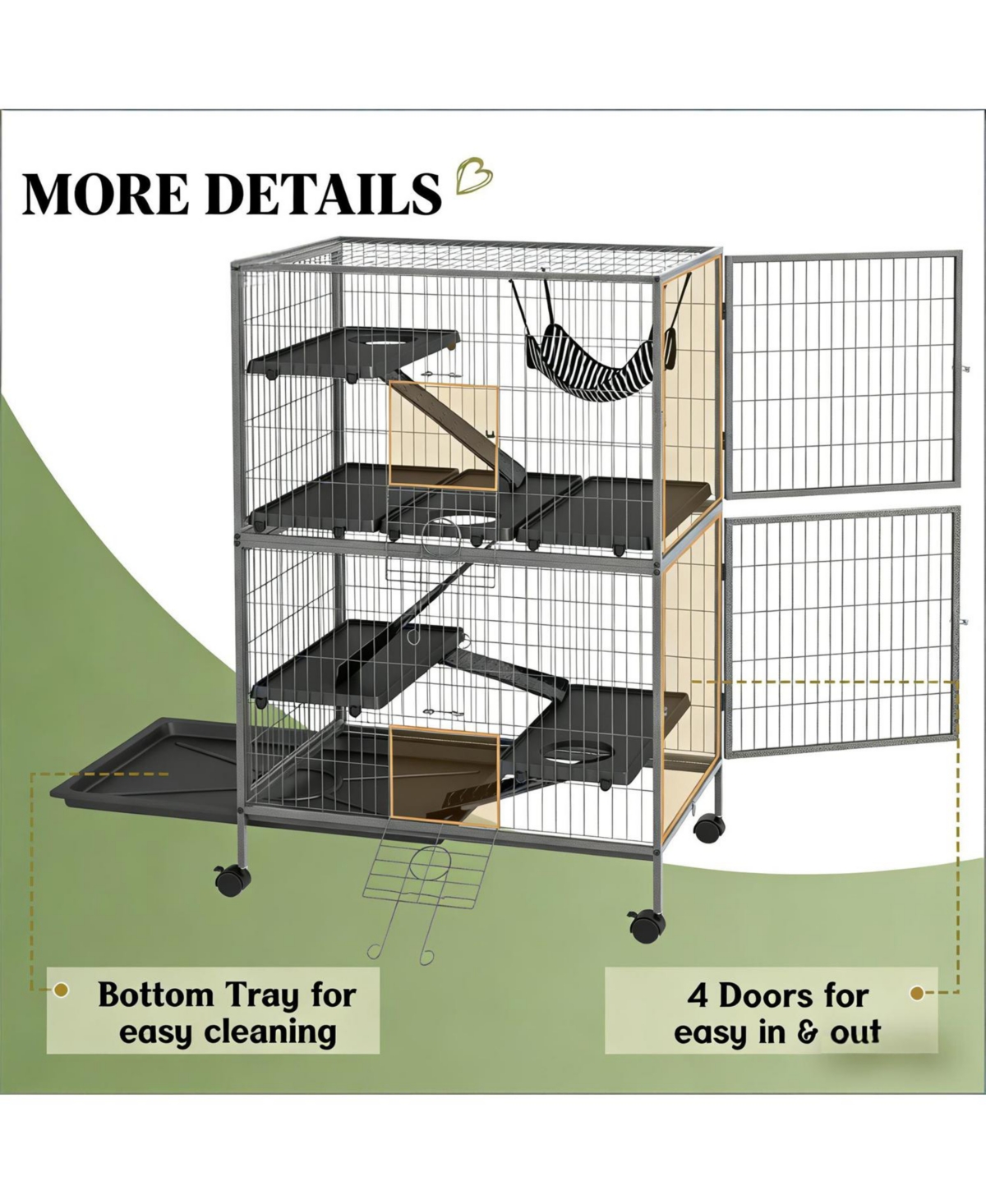 Aostirmotor Mobile Cat Habitat on Wheels