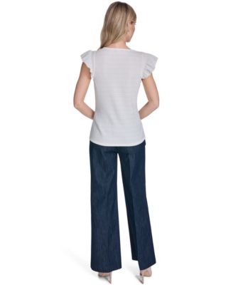 Women's Textured Crewneck Top