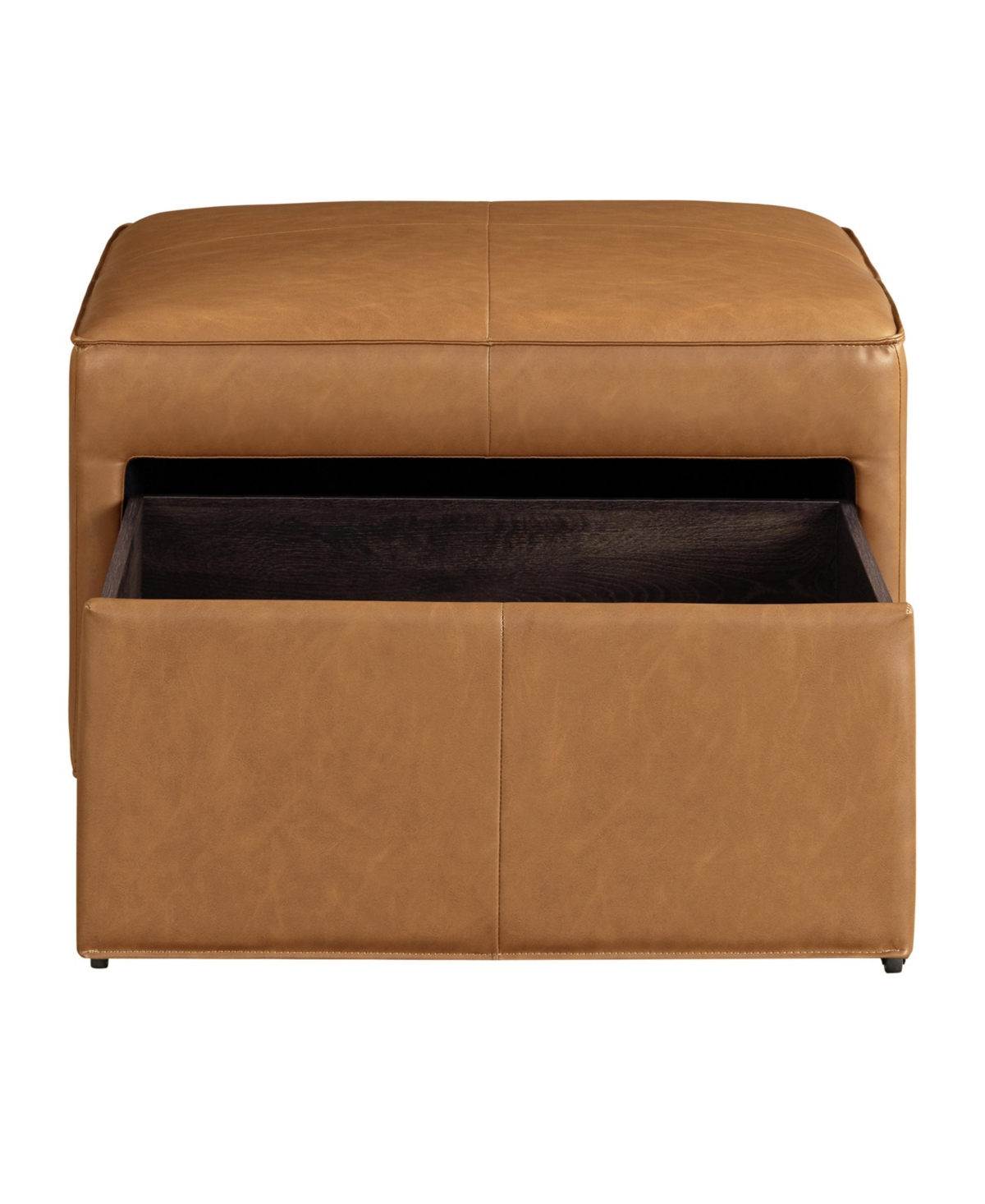 Studio Living 24" Leather Heidi Storage Ottoman