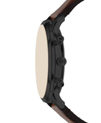 Men's Neutra Chronograph Brown Leather Watch, 44mm