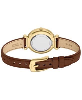 Women's Carlie Three-Hand Brown Leather Watch, 28mm