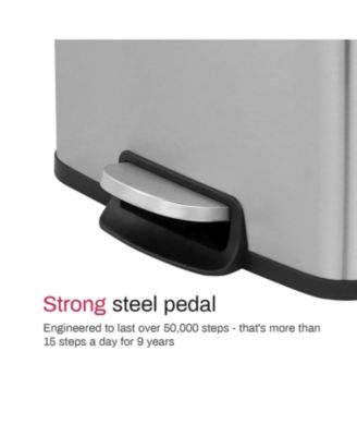 5.3 Gallon / 20L Rectangular Stainless Steel Indoor/Outdoor Trash Can