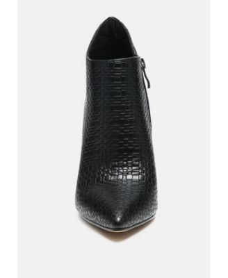 London Rag Womens Lolita Woven Texture Stiletto Boot