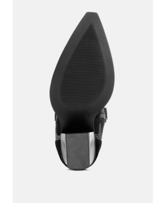 Womens Rambler Rhinestones Embellished Calf Boots