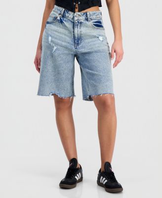 Juniors' High-Rise Baggy Denim Jorts