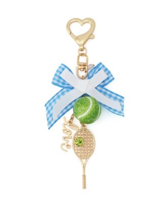Faux Stone Gingham Bow Tennis Heart Accessory Charm