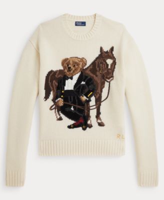 Women's Bear Horse Crewneck Sweater