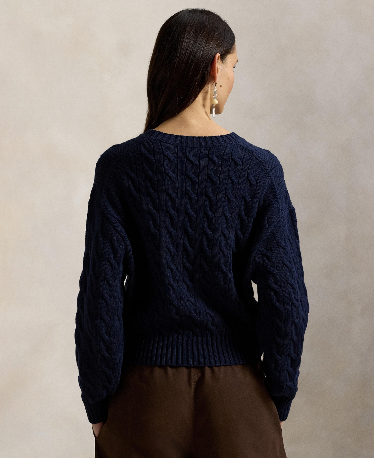 Polo Ralph Lauren Women's Cable-Knit Crewneck Sweater