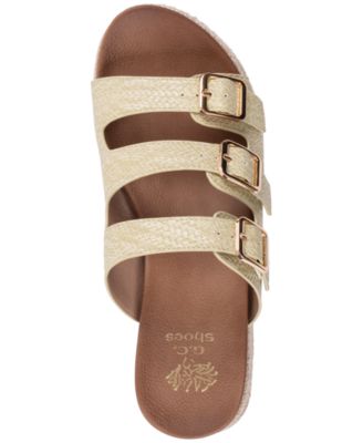 Women's Fabulist Triple Buckle Espadrille Wedge Sandals