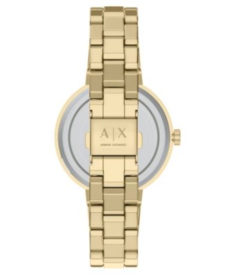 Armani Exchange Women's Quartz Two-Hand Gold Stainless Steel Watch, 36mm