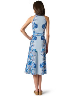 Women's Printed Halter Neck Shirt Dress