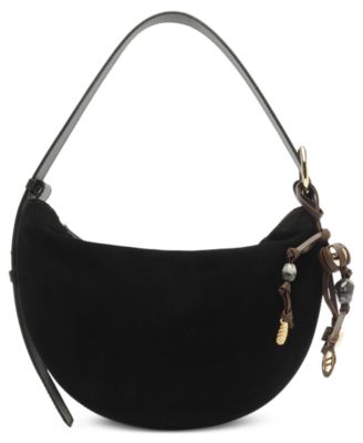 Simone Medium Suede Shoulder Handbag
