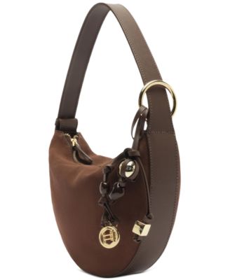 Simone Medium Suede Shoulder Handbag