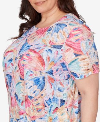 Plus Size The Royal Treatment Butterfly Wing Tie Front Top