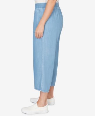 Plus Size Beachcomber Wide Leg Patch Pocket Ankle Pants