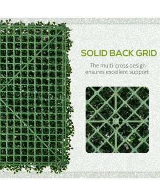 12 PCS 20" Artificial Boxwood Privacy Hedge Screen, Light